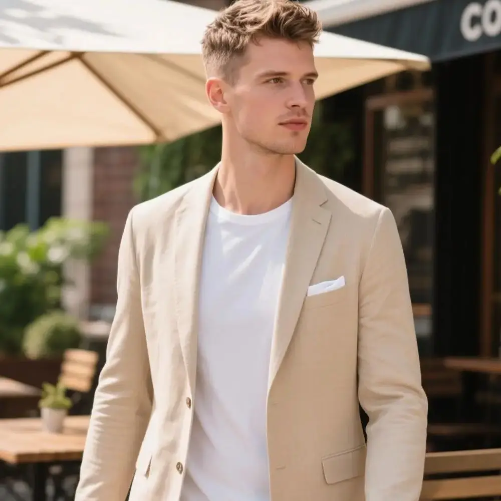 

Terno assimétrico masculino com fivela, conjuntos de blazer, smoking noivo, personalizado, festa de casamento, baile de formatur