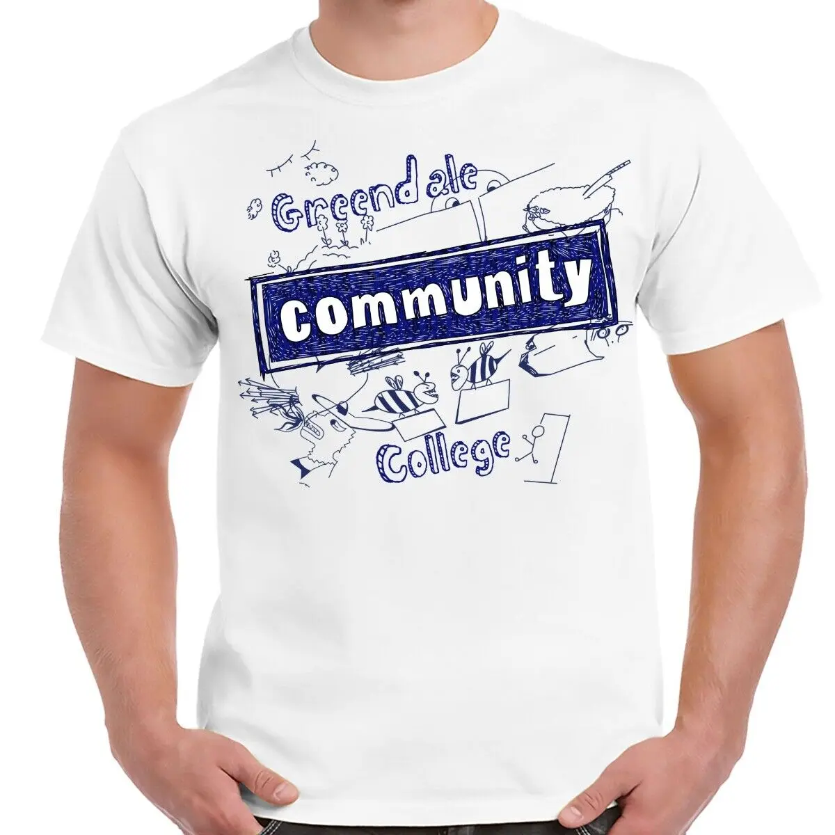 Greendale Community College White Adult Shirt