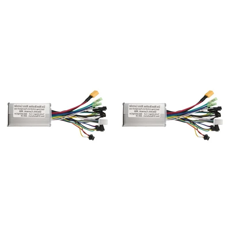 LUCKshopping 2X 24V/36V/48V 3Mode Sine Wave Brushless Motor Controller 500W 750W 1000W 30A For S866 V889 S966 LCD Meter E-Bike