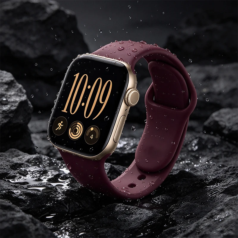 Straps For Apple Watch Bands 44mm 40mm 45mm 41mm 49mm 46mm 42mm Correa Silicone Bracelet iwatch Series 12 11 10 8 SE 9 Ultra 3 4