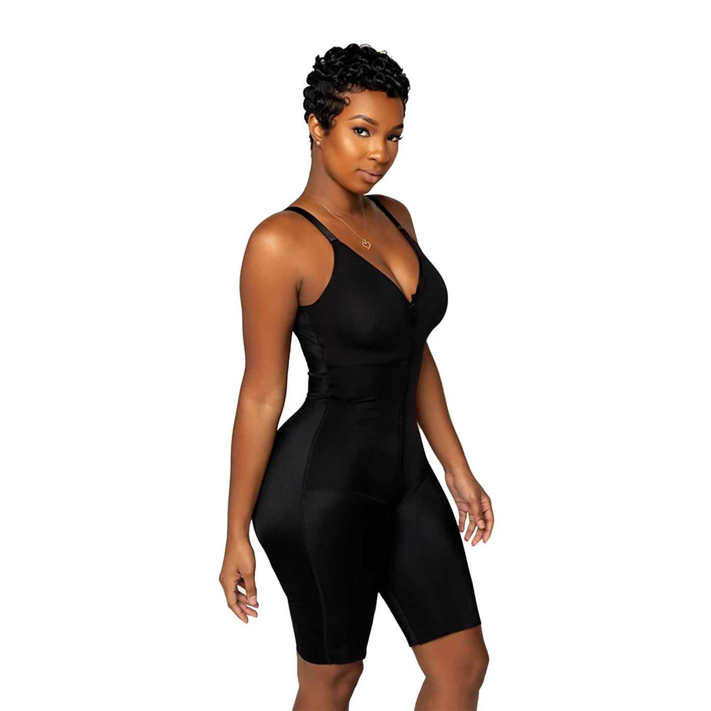 Chest Sleeveless Bodysuit Shapewear Front Hooks Sheath Slimming Fla Hook And Eye Closure Breast Suppor Tummy Control