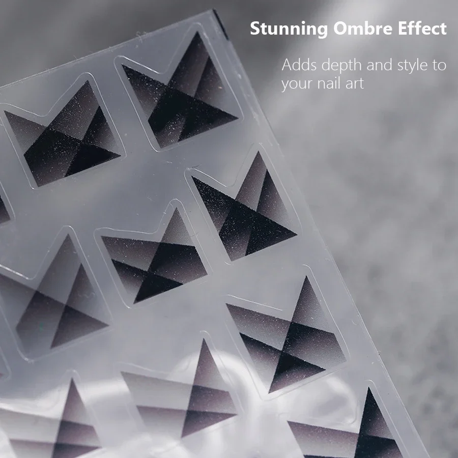 3 قطع من ملصقات الأظافر على الطراز الفرنسي المتدرج، ملصقات فنية للأظافر سهلة الاستخدام لتزيين الأظافر اللاصقة #3