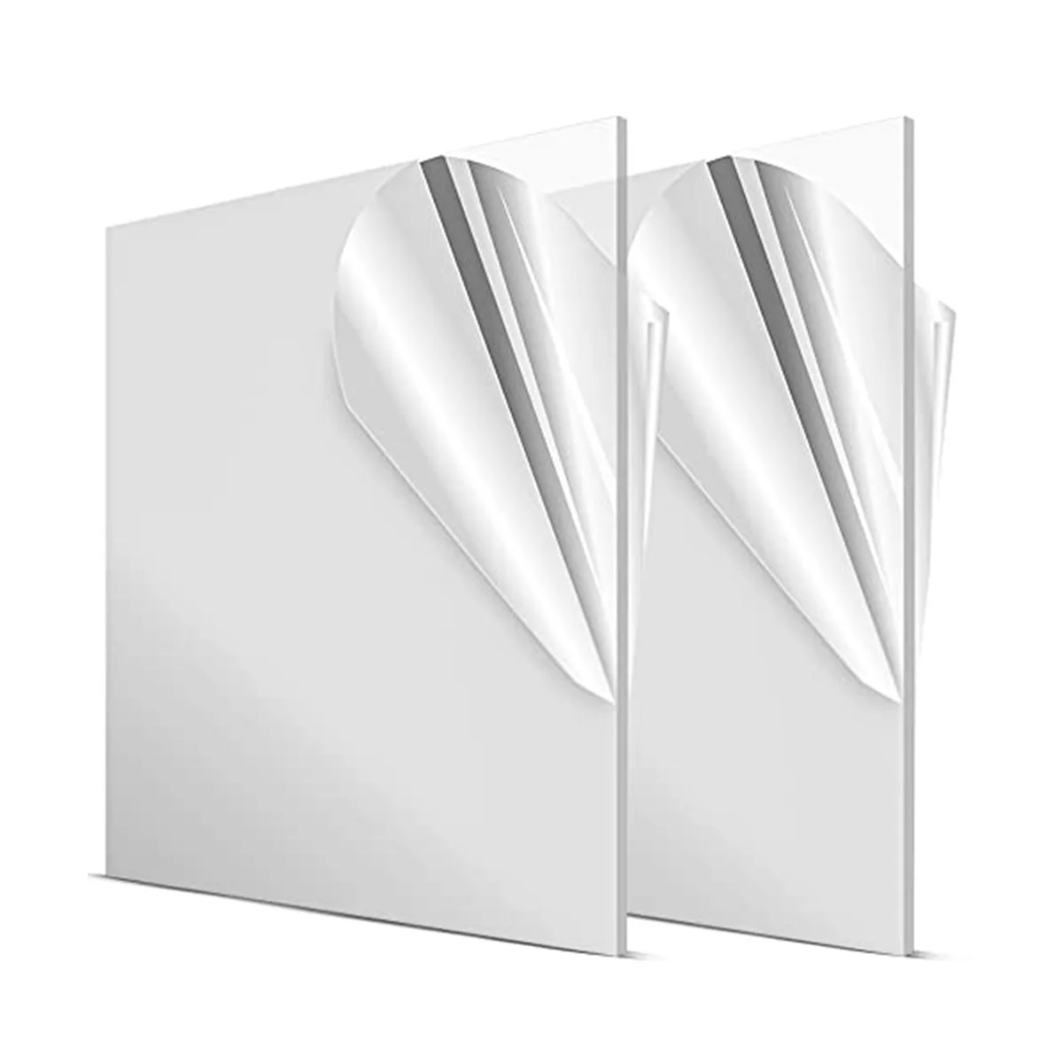 ABNC-Acrylic Sheets 2 Sheets 1/8 Inch Thick Clear Acrylic Sheet Glass Panel Acrylic Board Craft & DIY Made 30x40cm