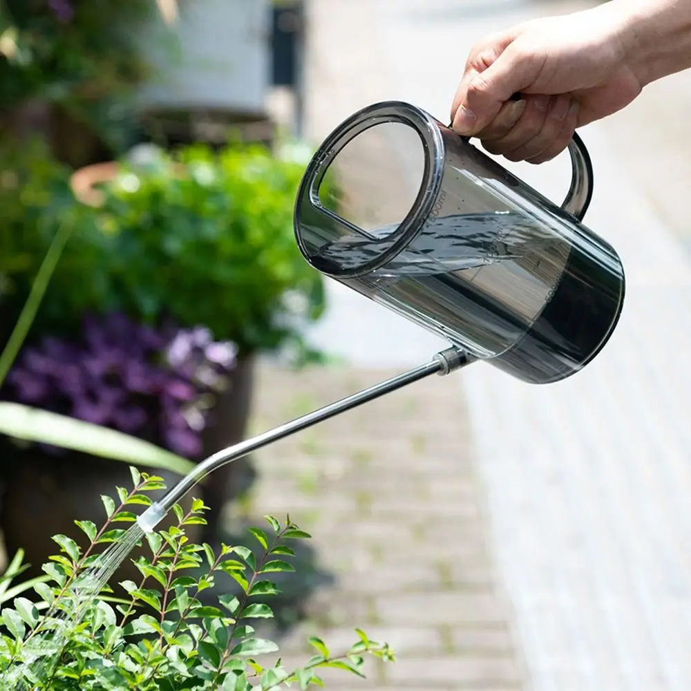 Mehrfarbige Langmundige Gießkanne 2L Halbtransparente Garten-Gießflasche Große Kapazität Sturzsichere Gießkanne – Detail 10