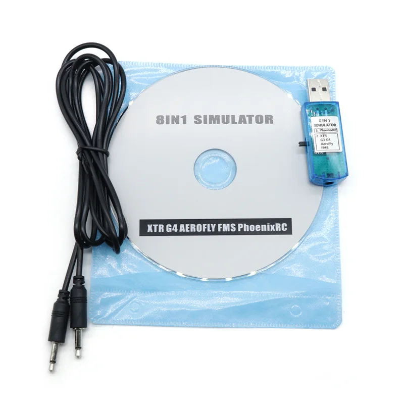 8IN1 8 in 1 USB Flight Simulator Computer Flight Simulator For XTR5 FMS G4 FPV Airplane Helicopter Controller