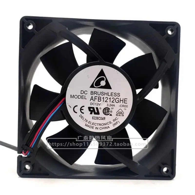 for Original AFB1212GHE 12038 12V 3.24A Large Air Volume Violent Cooling Fan 12CM