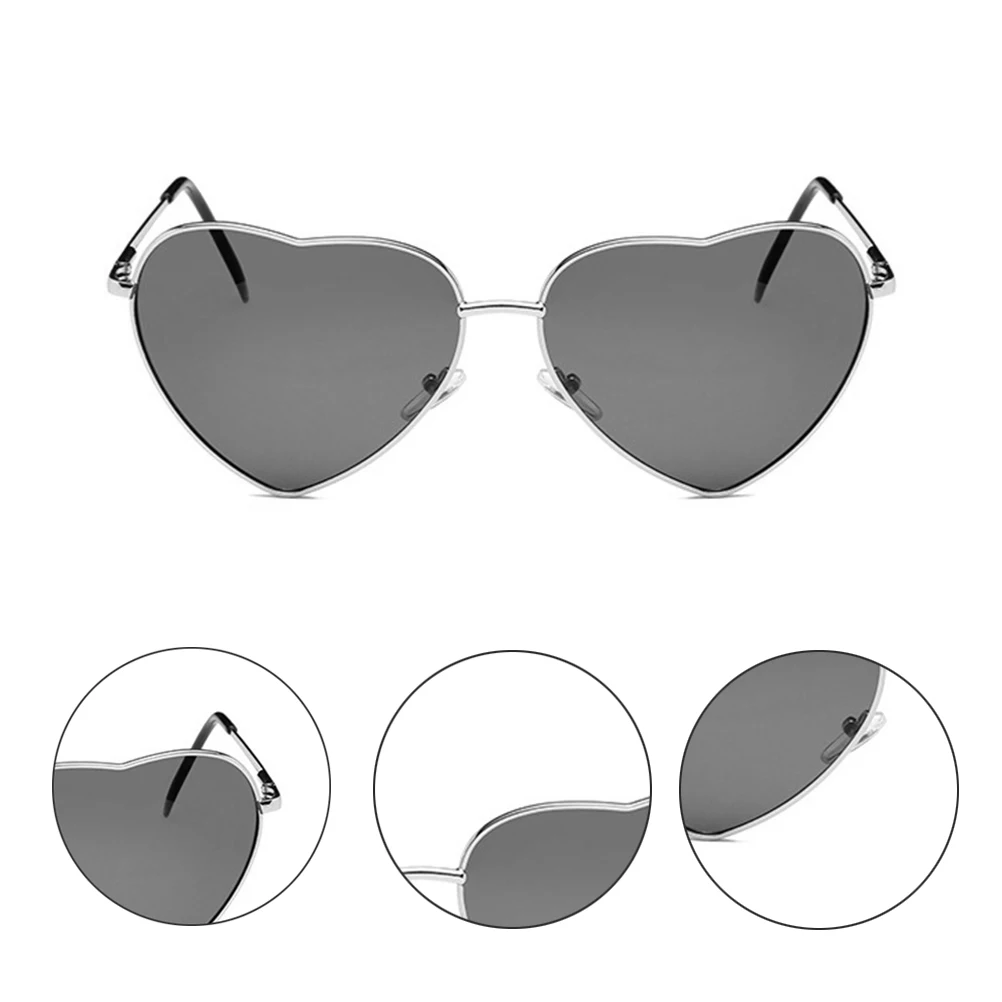 

Retro Sunglasses Vintage Heart Shaped UV Protection Lightweight Women Sunglasses Scratch Resistant Fashion Beach Outing Outdoor