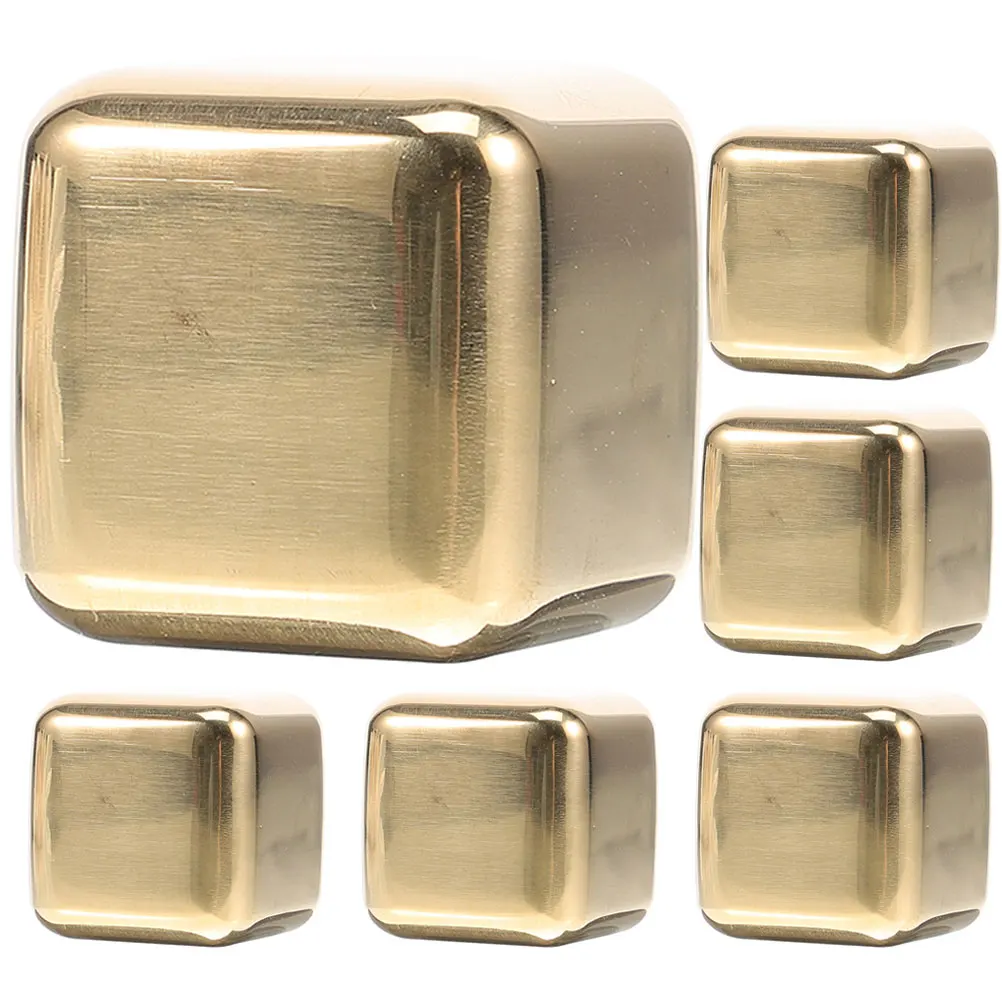 

6pcs Stainless Cubes Food Grade Household Ice Cube 304 Reusable Ice Cube Reusable Whiskey Stones Kitchen Bar Supplies
