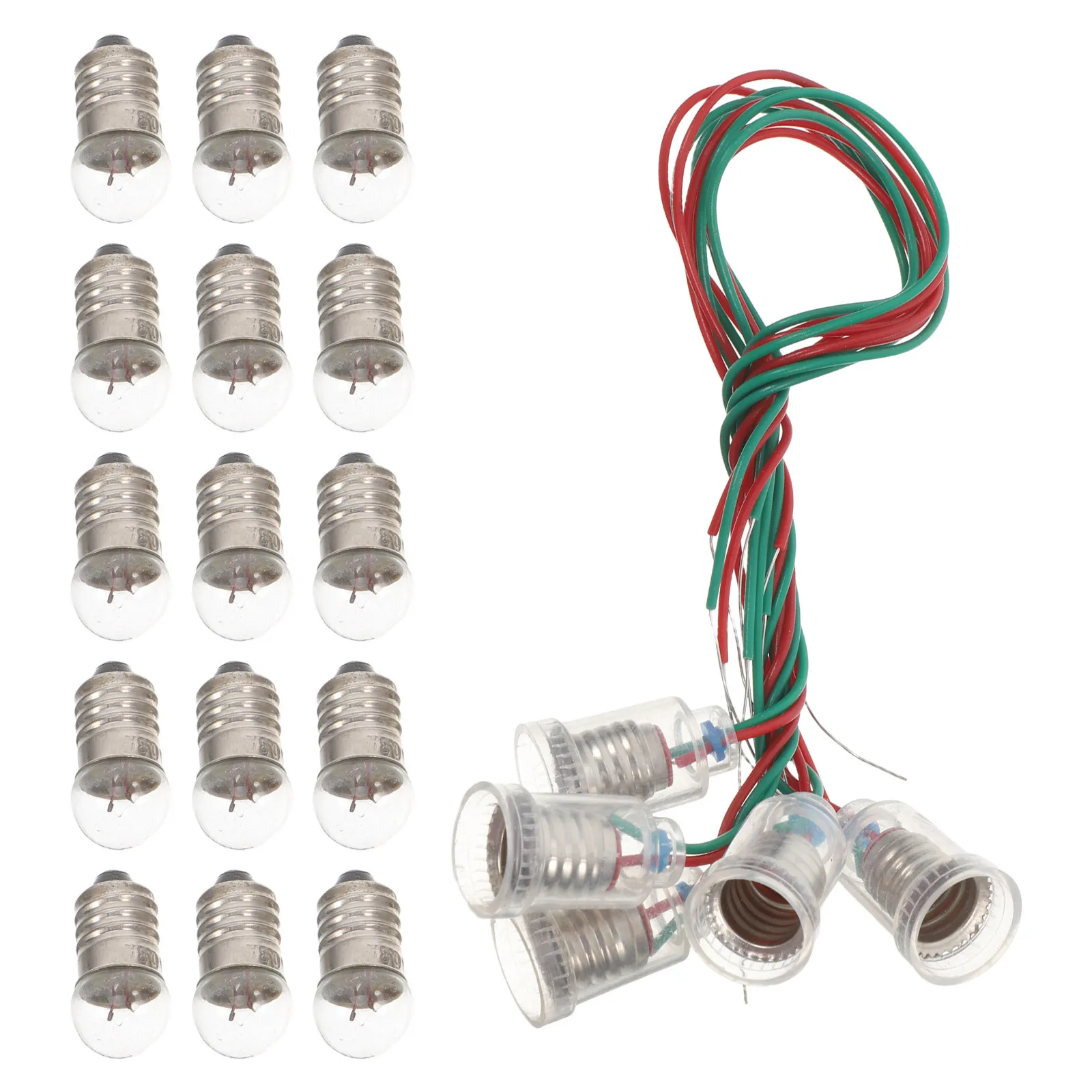 

20pcs Mini Bulb Holder Glass Dome 1.5V Screw Base Small Light Bulb Socket For Science Experiment Lab Indicator Lamp Replacement