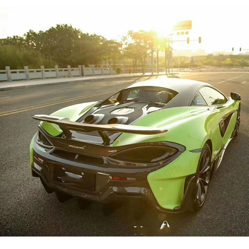 For Mclaren 540 570S 570 Carbon Fiber Tail Badges Car Spoiler Rear Trunk Spoiler Diffuser Wing Auto Parts Body Kit
