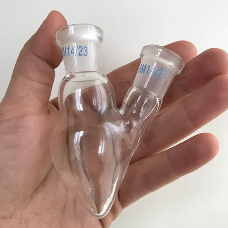 

Chicken heart bottle 50ml100ml two-mouth pear-shaped bottle glass rotary steaming accessories