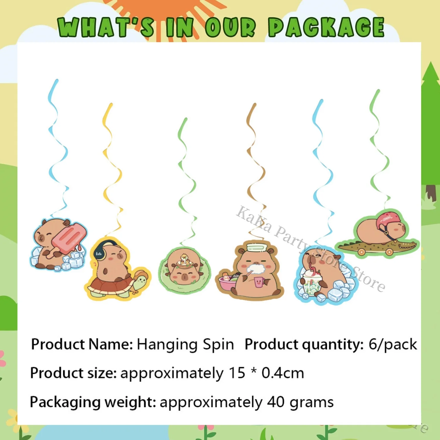 Capybara-Geburtstagsbanner, Capybara-Party-Themenversorgung, Flagge, Wimpel, Girlande, Flagge, hängende Dekoration, Capybara-Geburtstagsmädchen, Partygeschenke – Detail 5