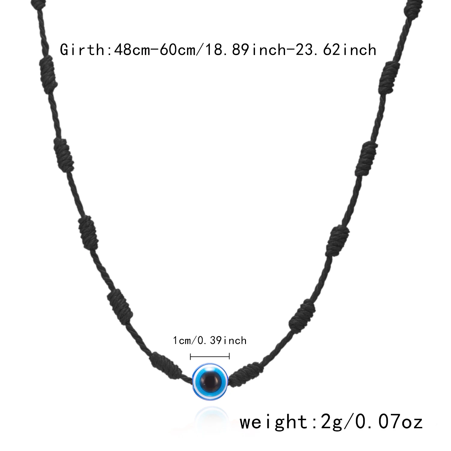 Minimalistische Lucky Red Rope Eye Anhänger Halsketten für Frauen Männer Mode Türkische Blaue Evil Eye Halsketten Party Schmuck Geschenke – Detail 3