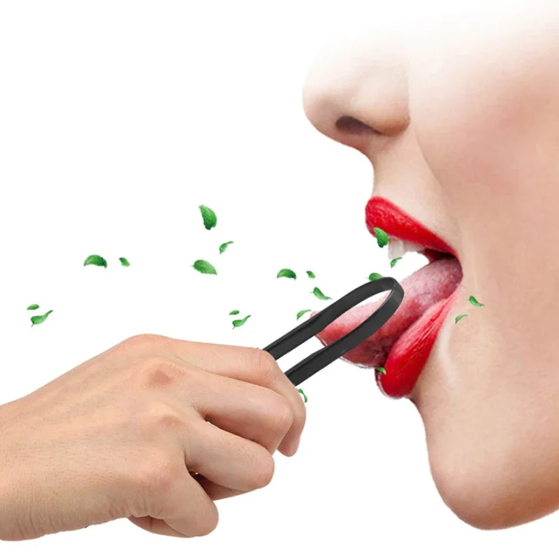 

1 шт. скребок для языка из нержавеющей стали, чистка свежего дыхания, зубная щетка для языка с покрытием, гигиена полости рта, U-образный металлический скребок для языка