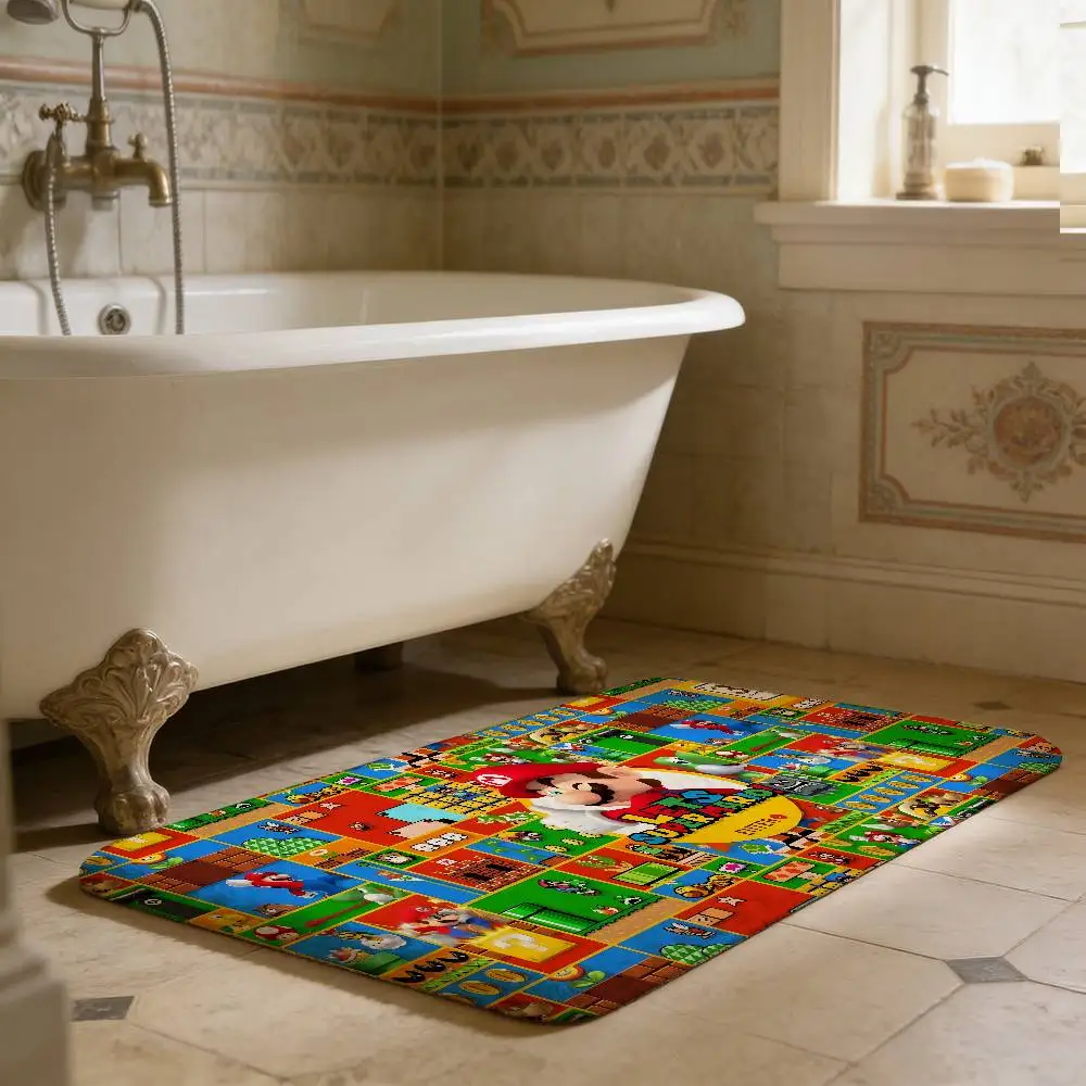 Game Super M-Marios Floor Mat Nordic Style Home Doormat Bathroom-Toilet Mats Bedroom Hotel Decor Mat