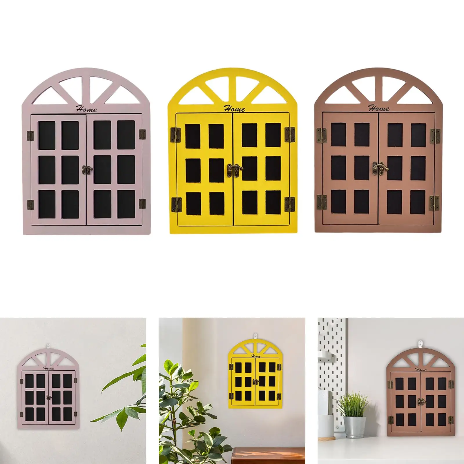 หน้าต่างดูกระดานดํากระดานข้อความชนบทปลอมเครื่องประดับหน้าต่างสําหรับห้องนอน