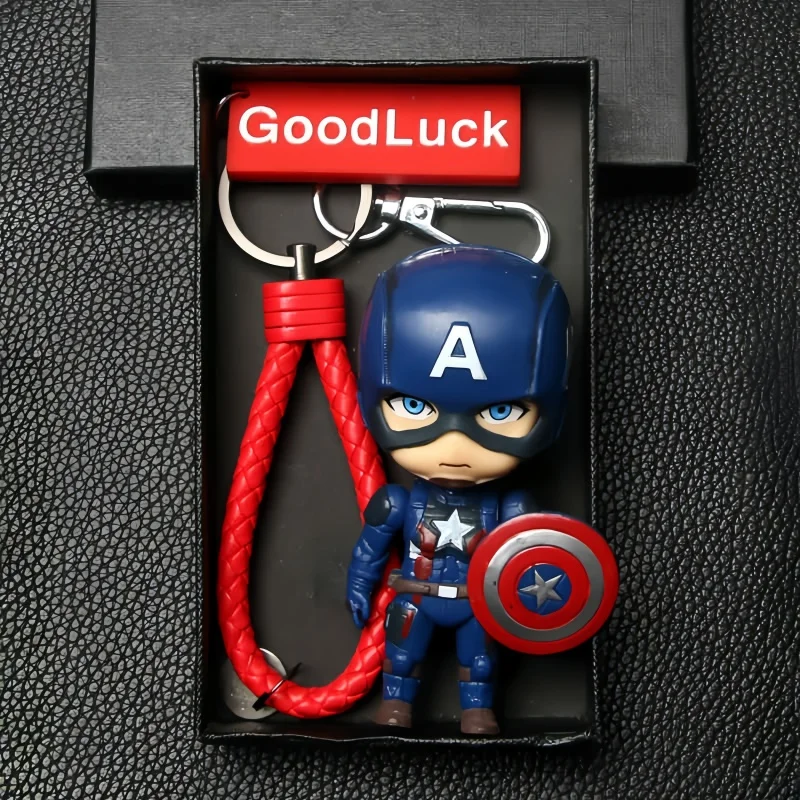 Creatieve cartoon beeldje Batman hanger rugzak hanger trendy coole auto sleutelhanger hanger cadeau voor mannen en vrouwen