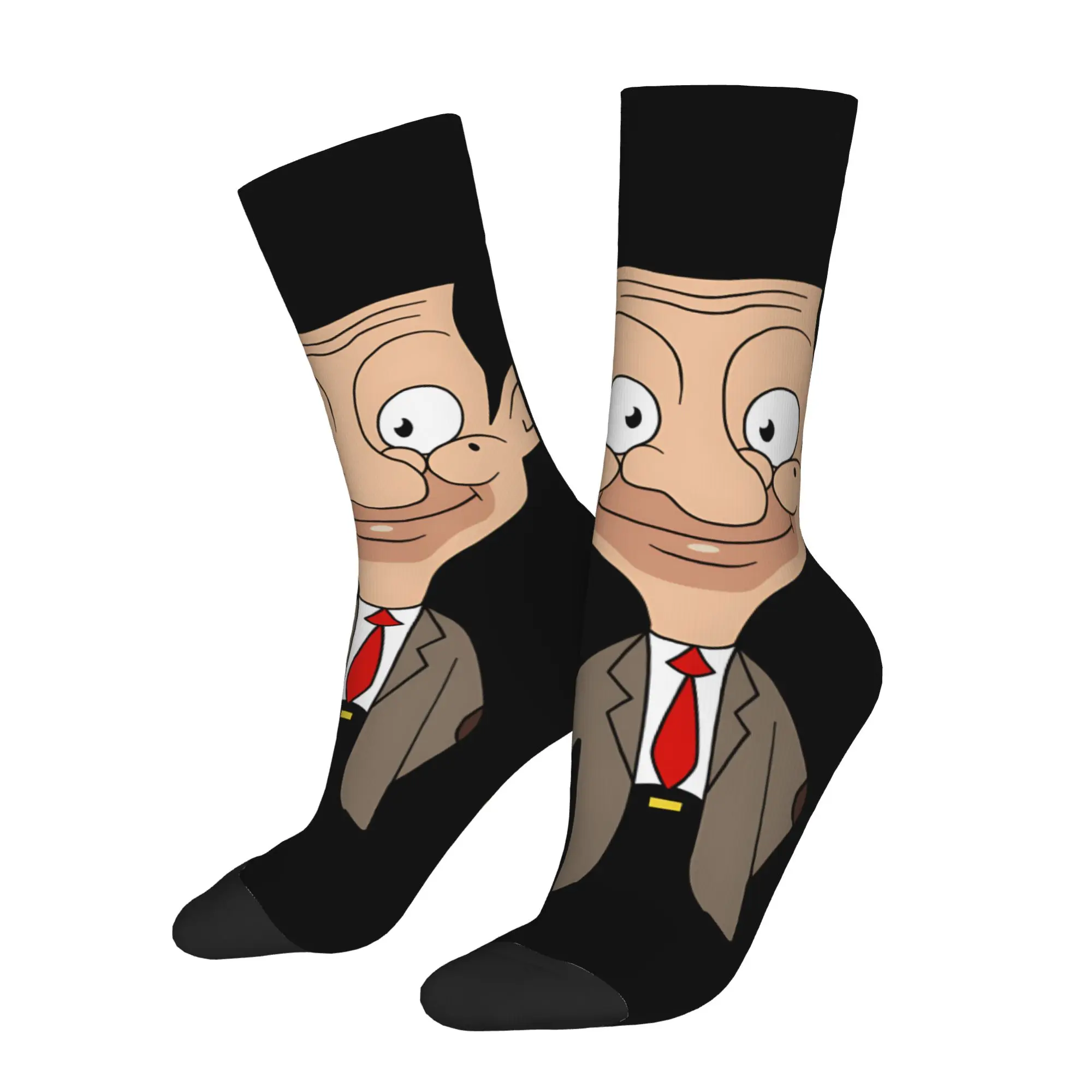 1 Pair Funny Happy Men's Sock The Green Machine Vintage Harajuku B-Bean Sir Street Style Novelty Seamless Sock