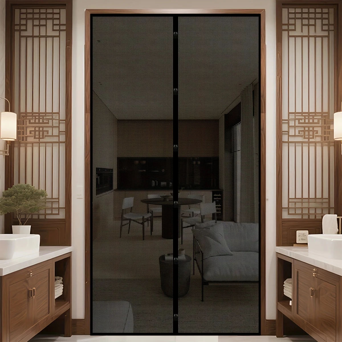 Magnetic Screen Door No Drill Self Stick Mosquito Net for Windows Summer Insect Proof Strong Magnet Curtain Room Divider