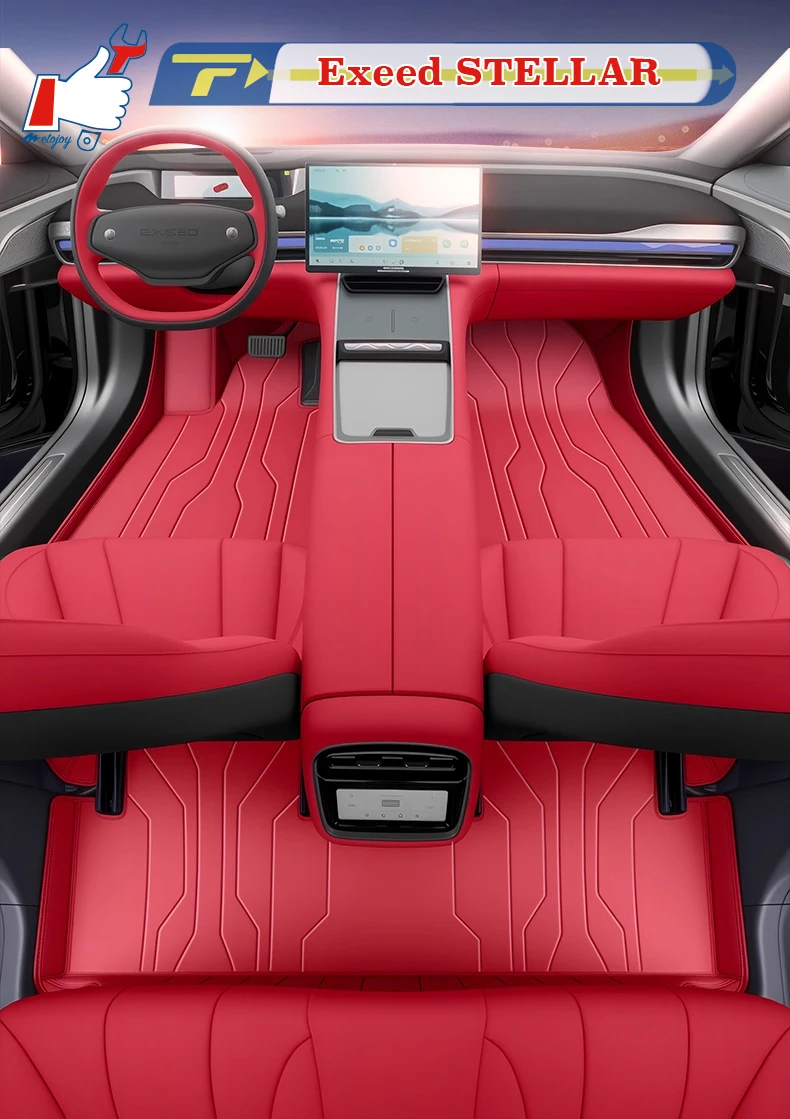 

Автомобильный коврик с левым рулем для EXEED STELLAR EREV EV 2024-25, коврик для ног с полным солнцем, напольный коврик, водонепроницаемый