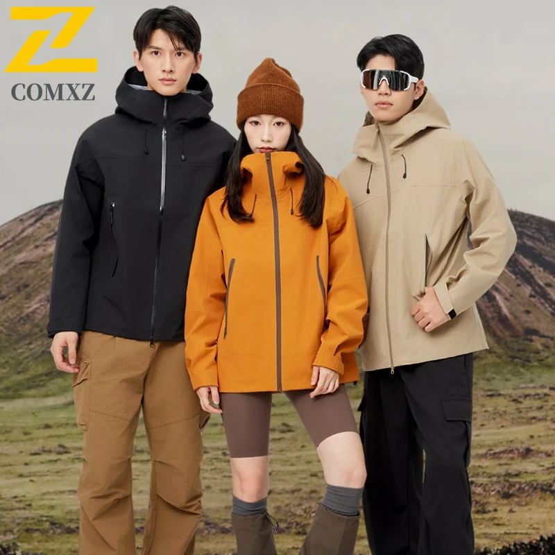 

COMXZ Unisex Hard Shell 3-in-1 Windbreaker 2025 New Autumn Winter Fully Taped Seam Storm Proof Professional Outdoor Hiking Coat