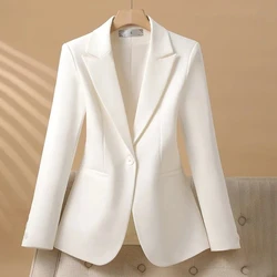 Small Suit Women 2024 Spring Autumn, Slim Waist, Professional Black Suit Jacket Female Small stature Short Elegant Blazer Top