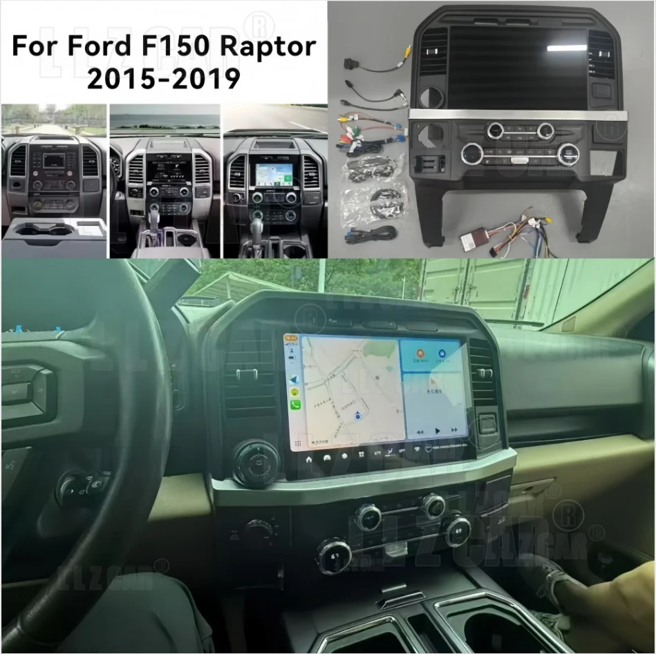 Android 14.0 13.3inch Car Stereo for Ford F150 2015-2025 Wireless CarPlay Android Auto 8+128GB GPS Navigation Multimedia Player
