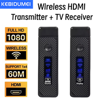 Wireless HDMI Video Transmitter and Receiver Extender Kit 60M TV Stick Adapter For PC Camera Laptop To Projector Monitor TV