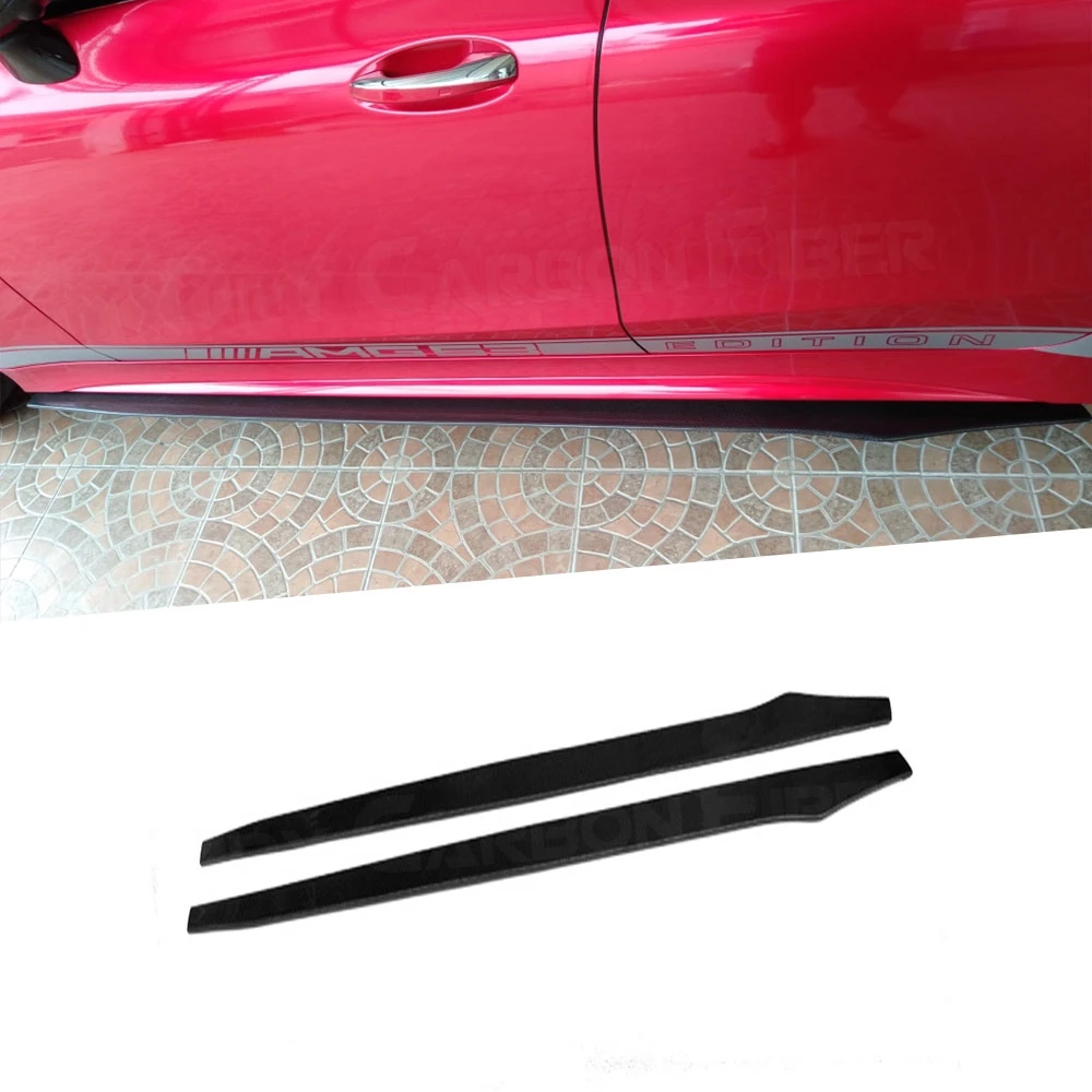 Carbon Fiber/FRP Car Bumper Side Skirts Apron Lip Spoiler For Mercedes Benz CLS Class C257 CLS260 300 350 450 CLS53 AMG 2019+