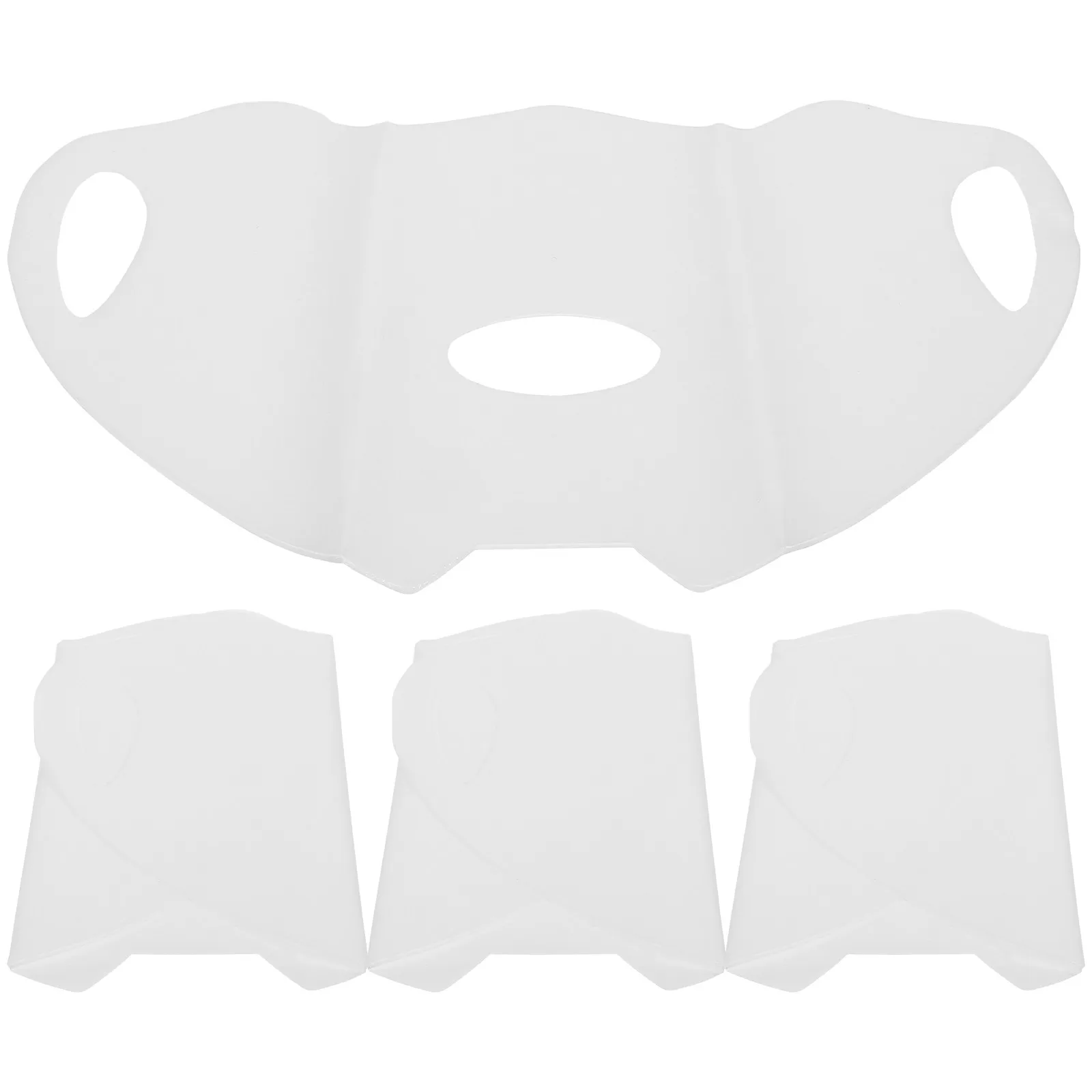 4Pcs Hydrating Gel Face Masks Water Gel Facial Sheet Masks for Sun Protection Outdoor Activities Care Moisturizing