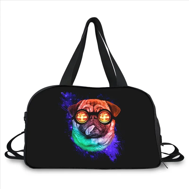 Dog lovely personality 3D printing fashion trend portable large capacity multi-function messenger bag travel bag