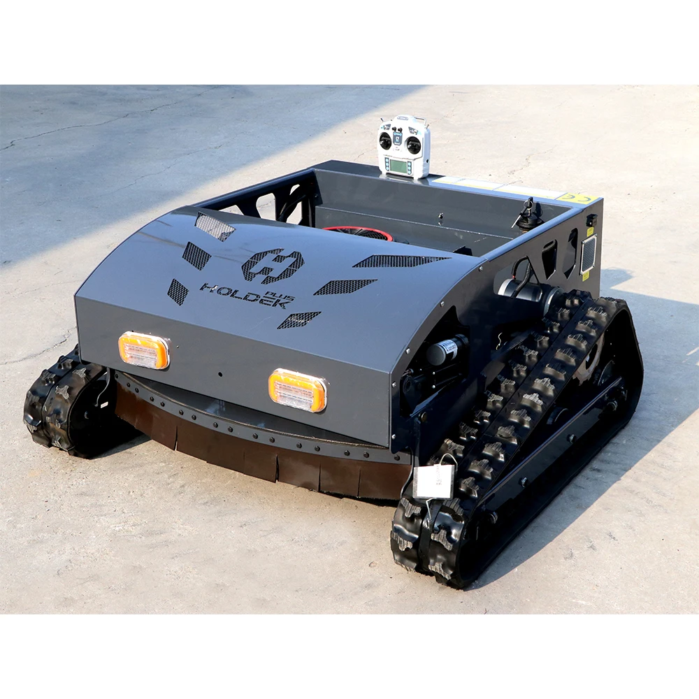 Equitable Price 800mm Mowing Width Ga soline Crawler Type Remote Control All Terrain Robot Lawn Mower Automatic for Slopes