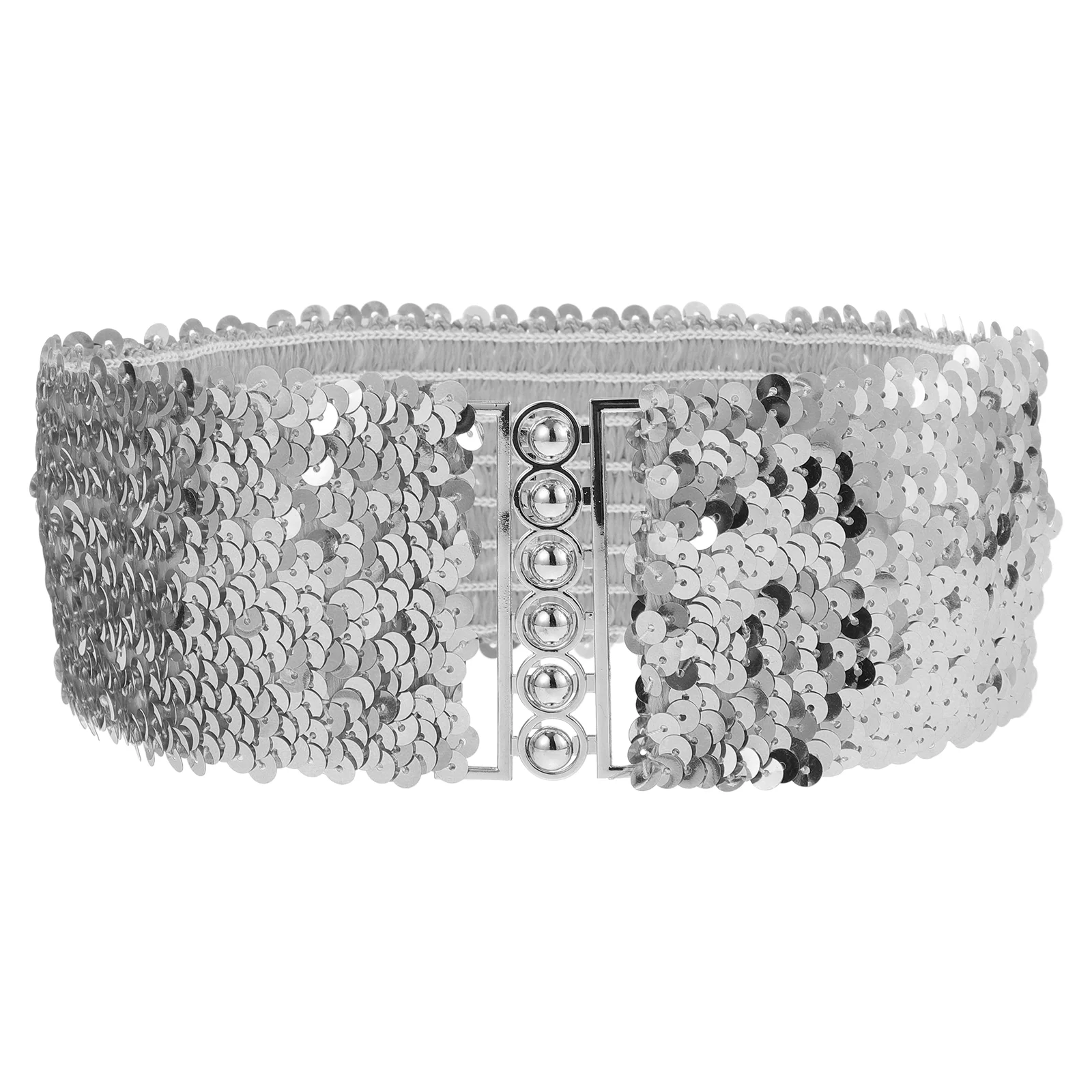 Women Belt Sleek Waist Belt Stretchy Glitter Waist Belt Sequins Waist Band buckle elastic belt Women Stretchy Belt