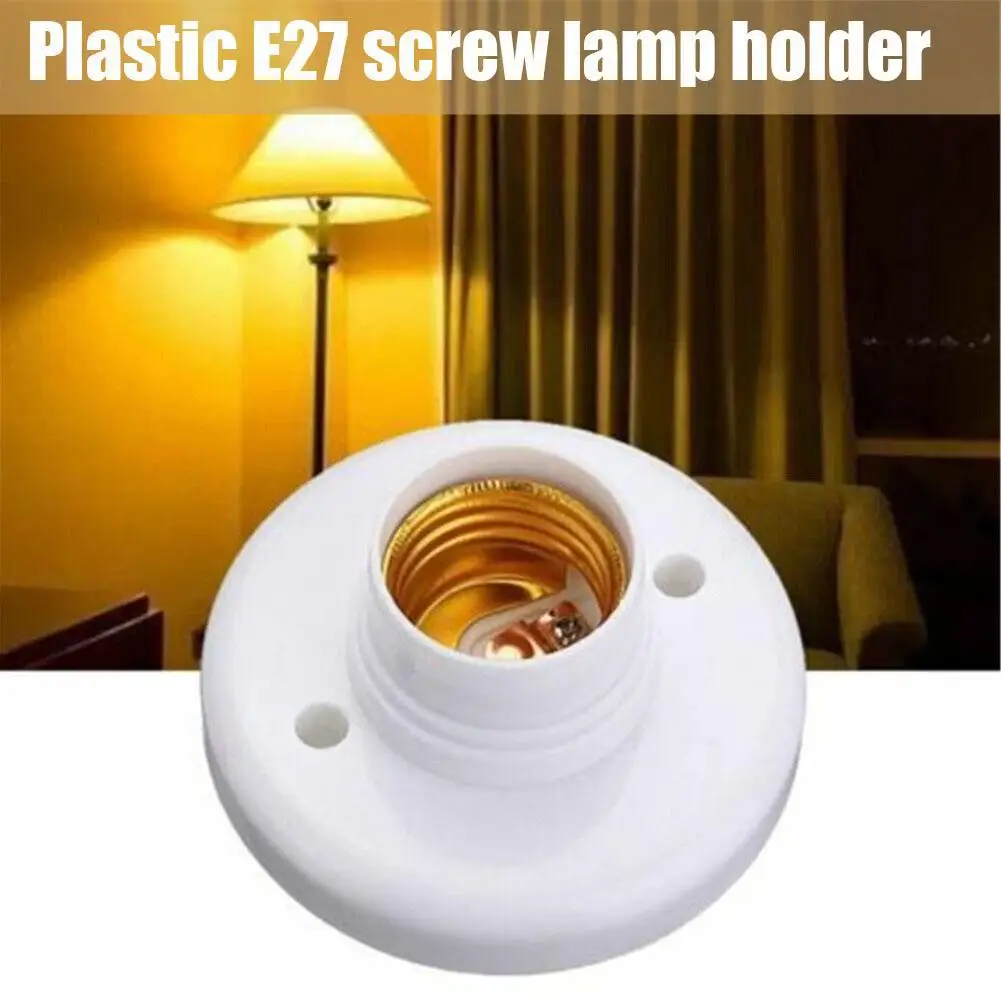 E27 White Screw Cap Socket Ceiling Light Lamp Bulb Fixing Base Stand Light Bulb Holder Lamp Socket For Home Lighting Accessories