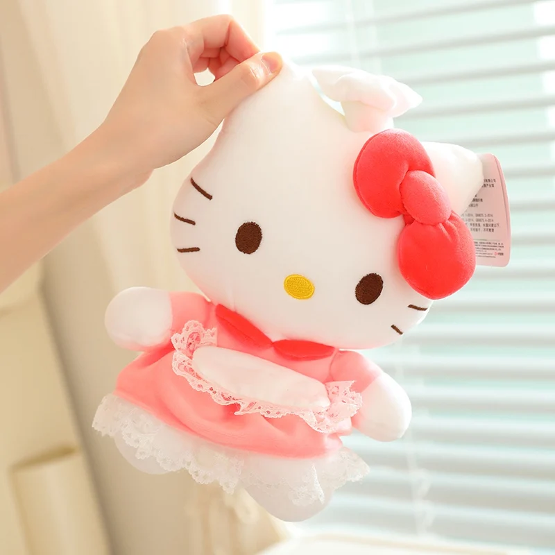 Sanrio Hello Kitty Kuromi Melody Cinnamoroll Stuffed Toys Hello Kitty Plush Toys Kawaii Baby Xmas Gifts Children Dolls For Girl