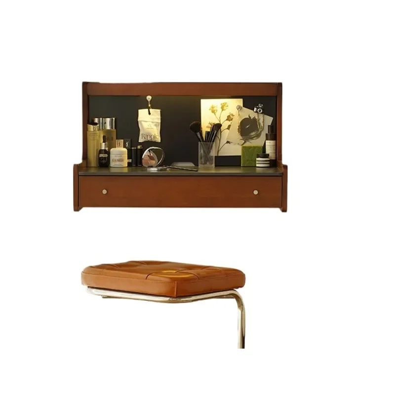 Retro solid wood dresser household bedroom makeup table small apartment