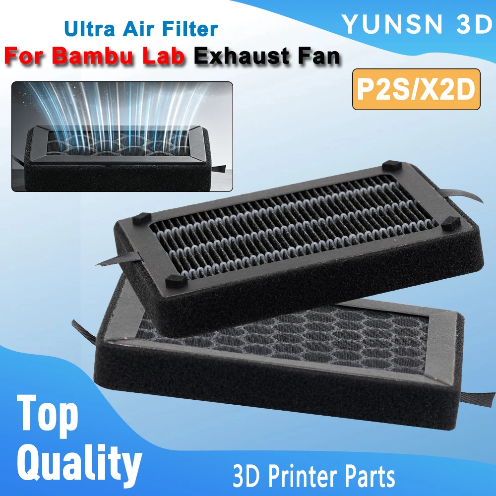 Air Filter For Bambu Lab P2S Upgrade HEPA 13+ Activated Carbon Combo Exhaust Filter Ultra For Bambulab X2D 3D Printer Machine