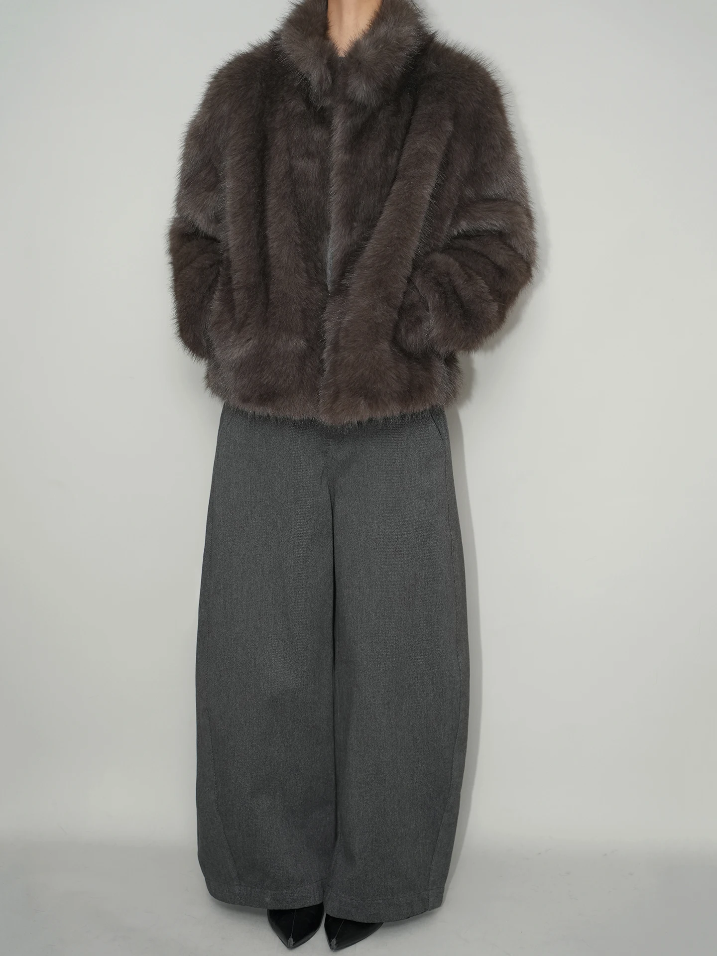 

Женское пальто из экологически чистого меха Airroom, зима 2025, теплая верхняя одежда Long Sve, свободная кожа и мех, встроенная