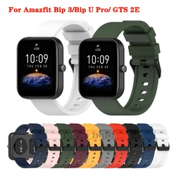 Correa de silicona de 20mm para reloj Amazfit Bip 3, pulsera de repuesto para Amazfit Bip 3 Pro GTS 2, correas de reloj para Amazfit Bip/U/U Pro
