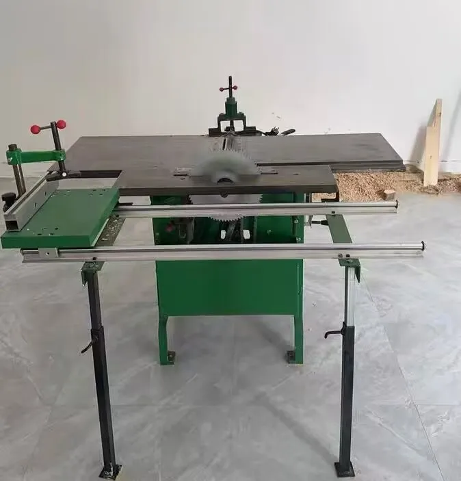 Multifunctional 4-in-1 Woodworking Bench Drilling Planing Sawing Mortising Machine with Straight Cutter Head 220V