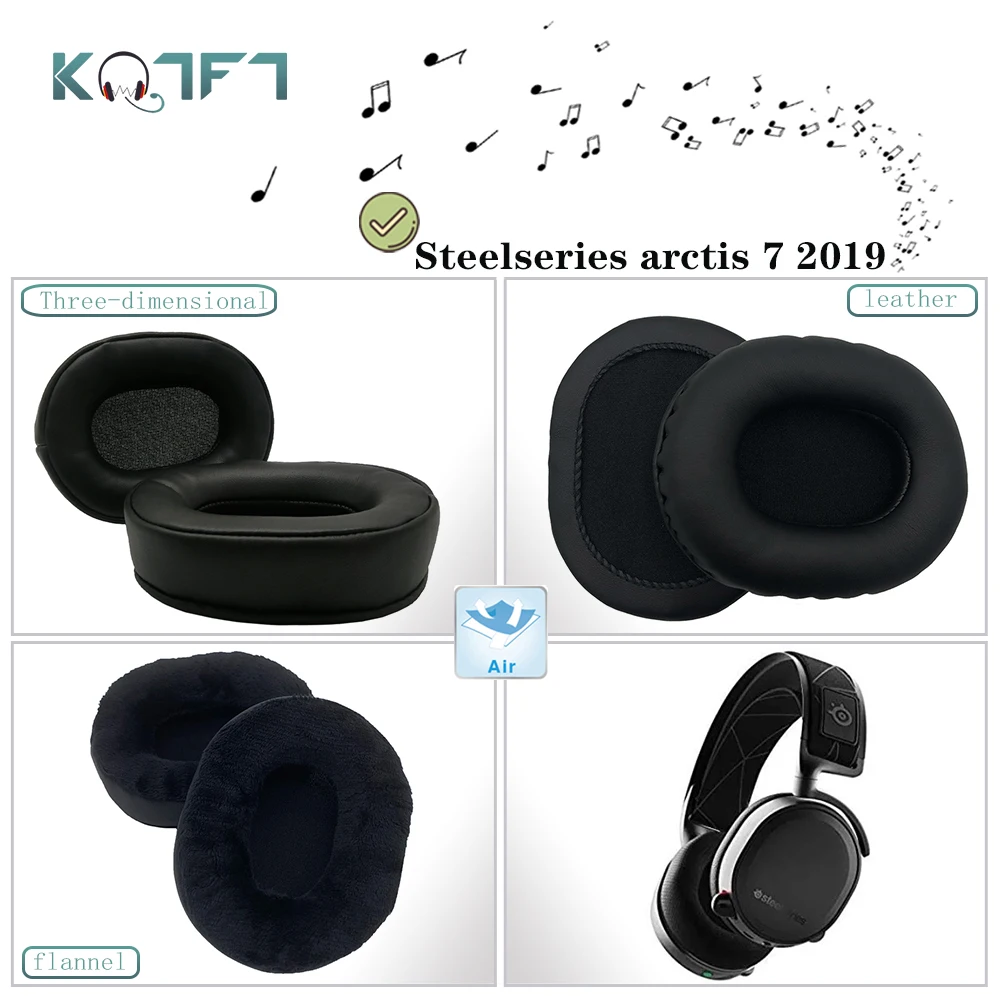 

KQTFT 1 Pair of Velvet leather Replacement EarPads for Steelseries arctis 7 2019 Headset Earmuff Cover Cushion Cups