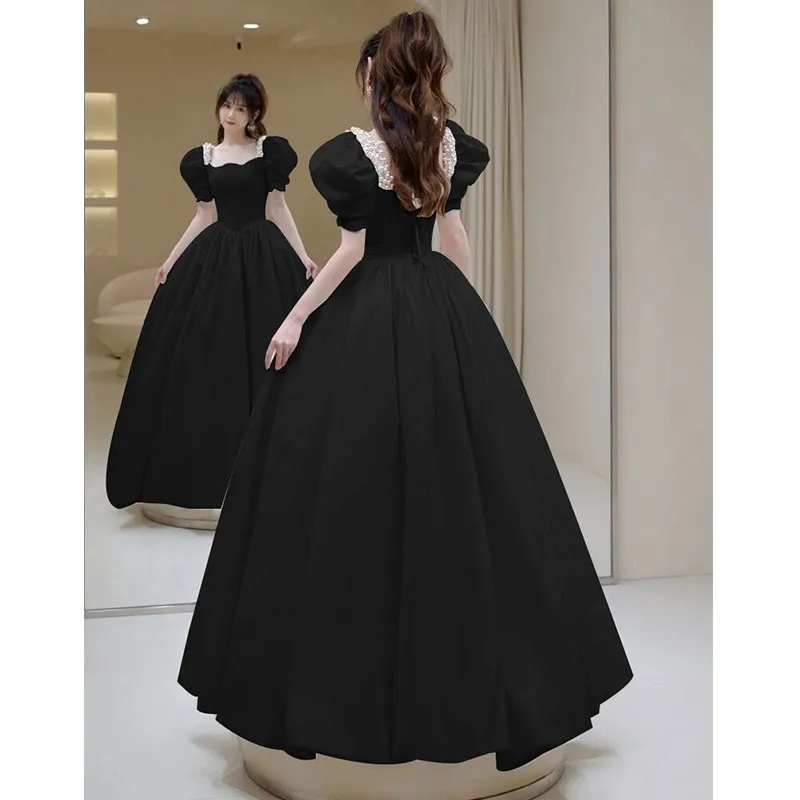 Black host birthday art test Pengpeng vocal new light luxury small dress