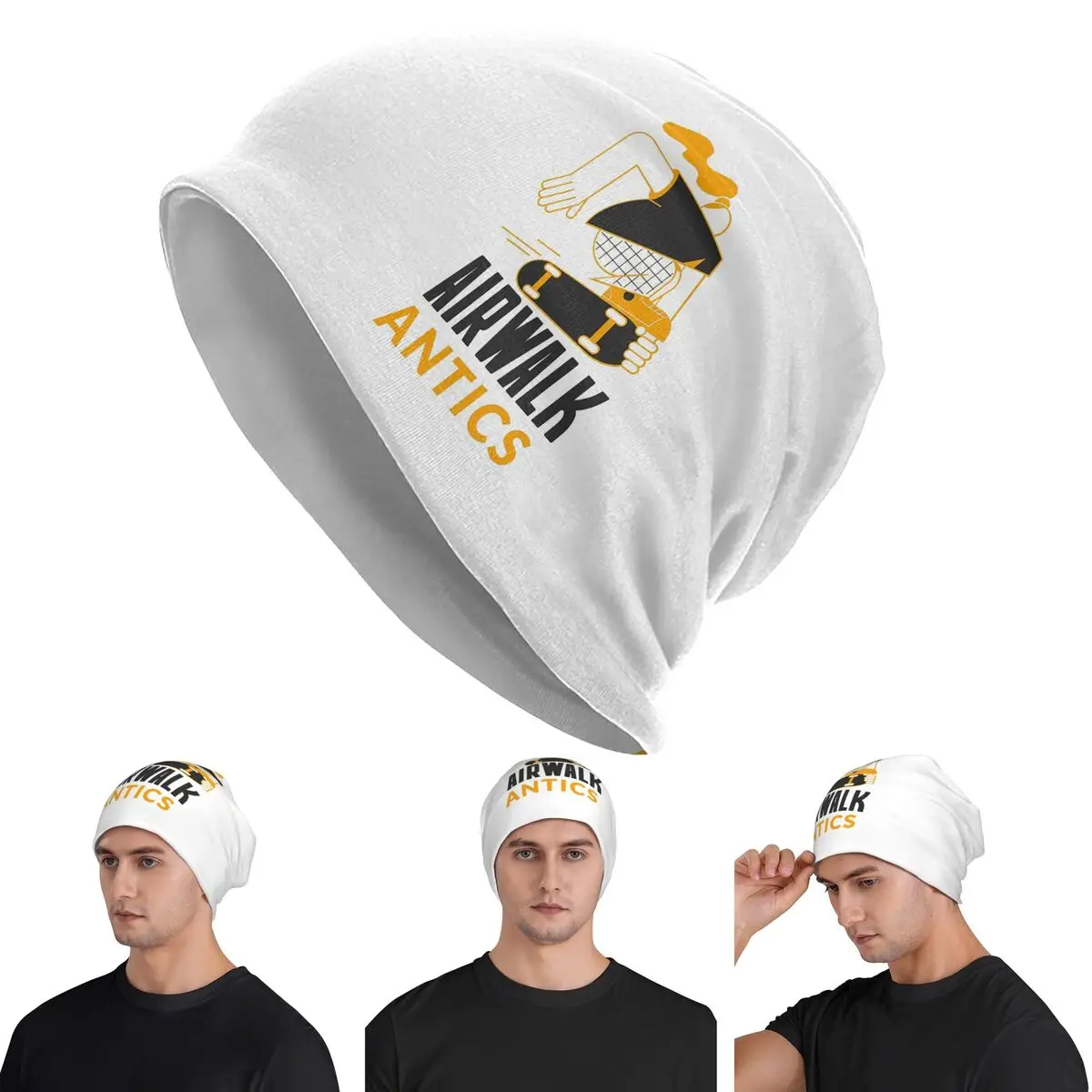 Airwalk Antics التزلج للجنسين الكبار بيني قبعات محبوك بونيه قبعة دافئة الهيب هوب الخريف الشتاء في الهواء الطلق Skullies القبعات