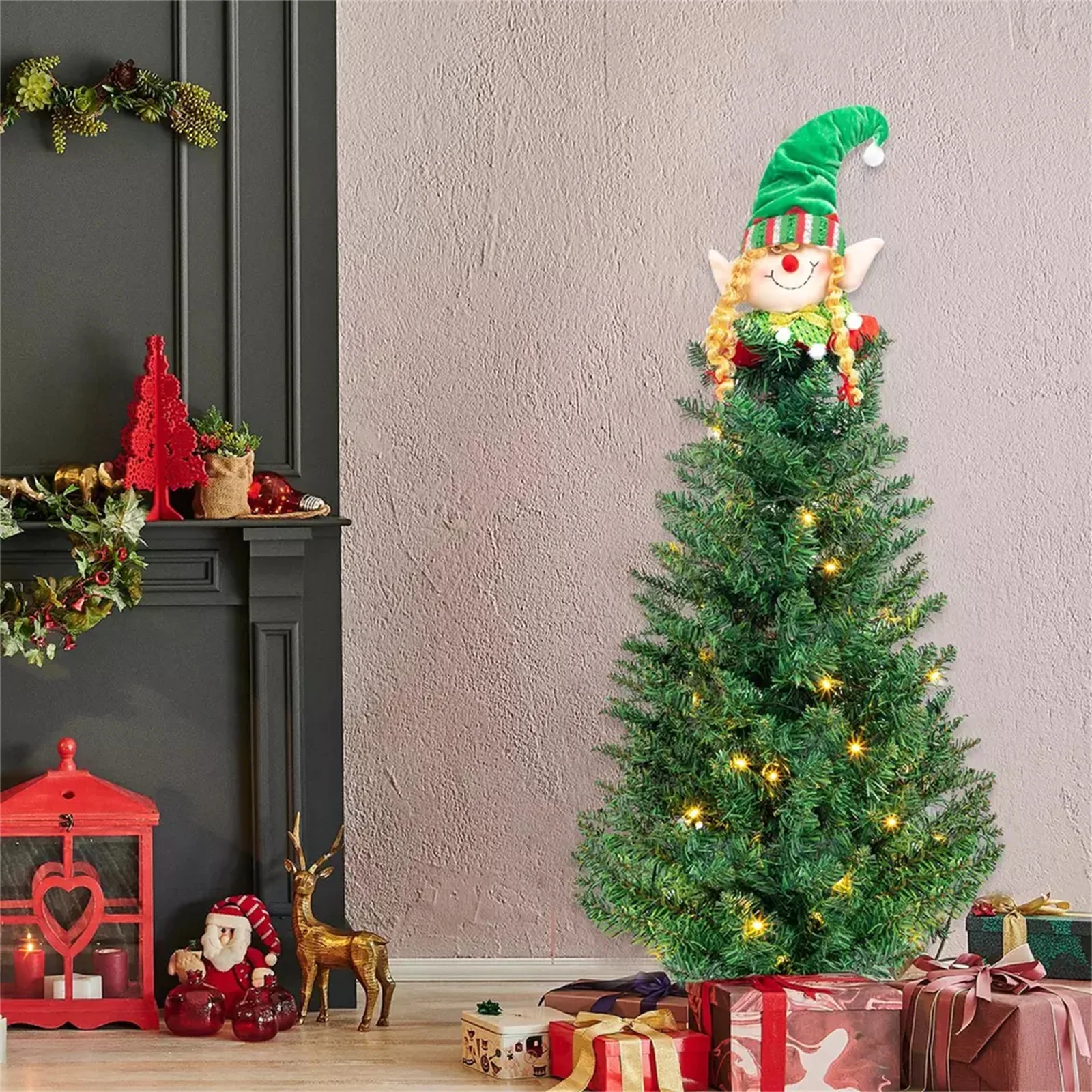 Artificial Christmas Tree 3 foot with Santa Claus Light