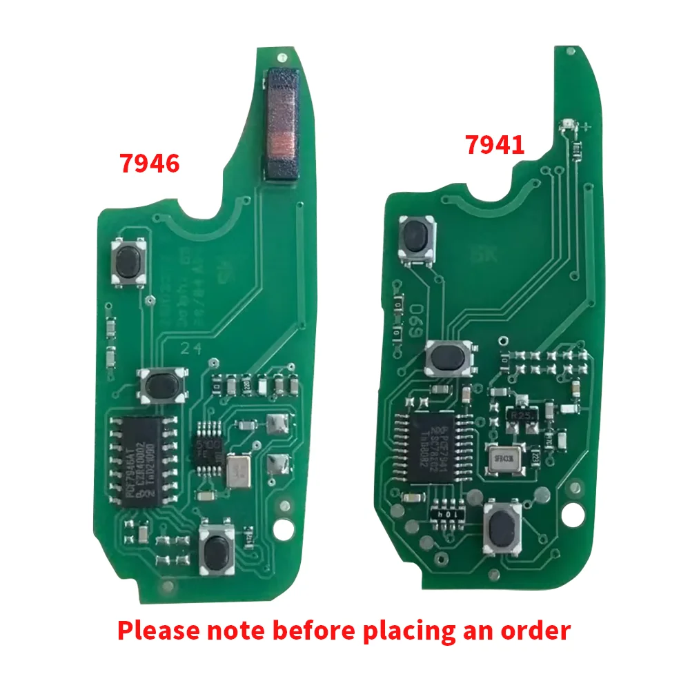 XNRKEY 2/3 Buttons  PCF7946/PCF7941/ID46 Chip 433Mhz Remote Car Key For FIAt 500 Panda Punto Bravo Key With