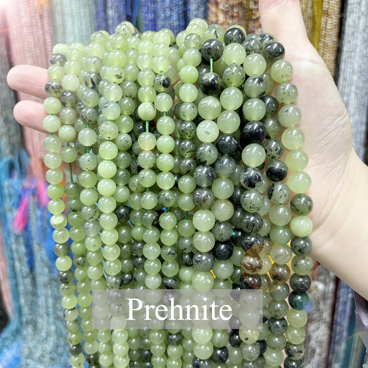 Natural Prehnite Round Loose Bead 4mm 6mm 8mm 10mm for Jewelry Making DIY Bracelet Necklace Craft Supplies & Jewelry Accessories