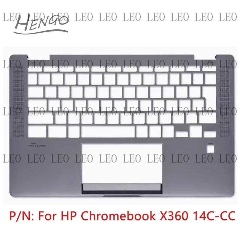 SS  Gray New For HP Chromebook X360 14C-CC Palmrest Upper Case KB Bezel C Cover