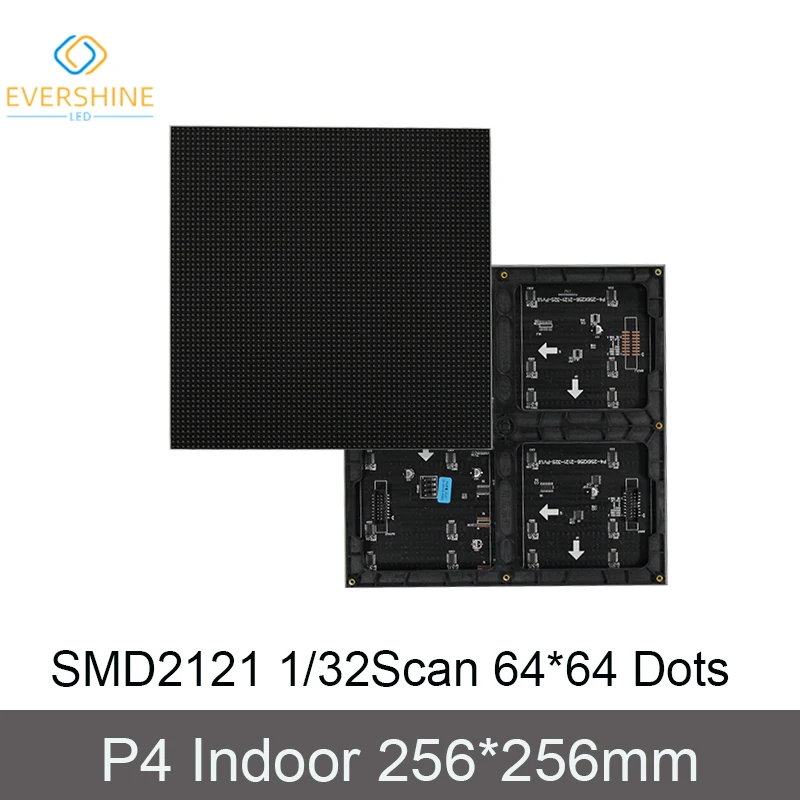 LED matrix panel indoor module P4 256 * 256mm light and thin panel 64 * 64 pixel SMD2121 RGB 3 In 1 LED display screen