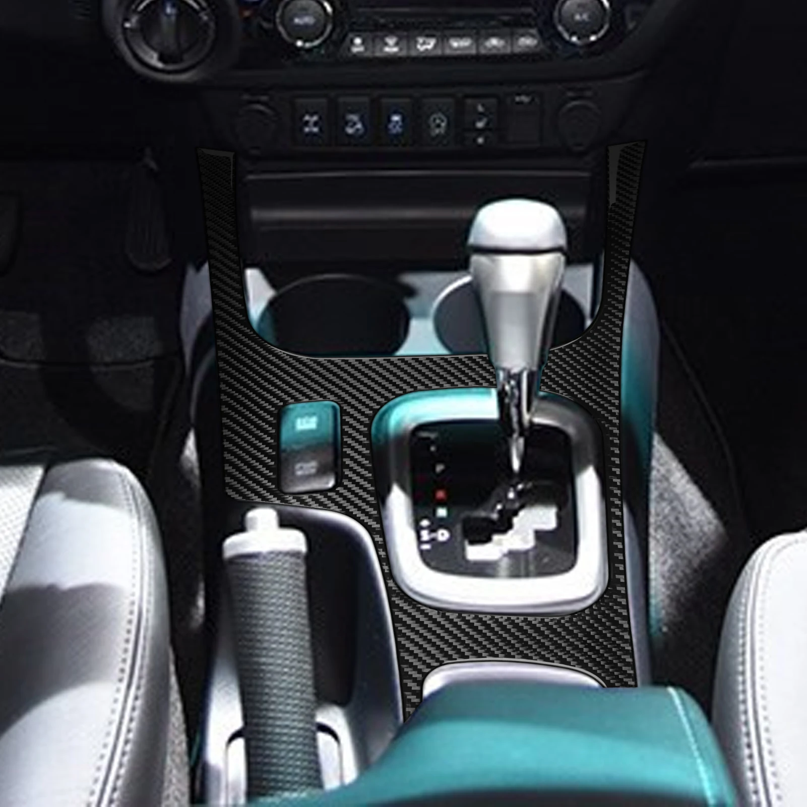 Per Toyota Hilux 2015-2021 in fibra di carbonio controllo centrale pannello del cambio copertura Trim accessori interni auto adesivi decorativi