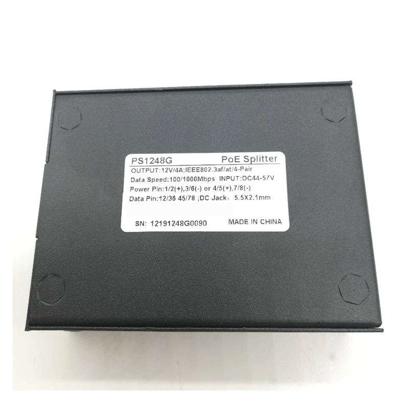 

Новый гигабитный разветвитель PoE PS1248G 12 В 4 А 48 Вт с высоким качеством